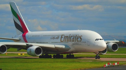 Ein A380 der Dubai-Fluggesellschaft Emirates