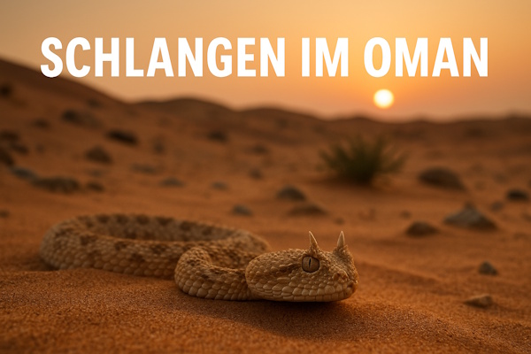 Schlange in der Wüste in Oman - Hornotter