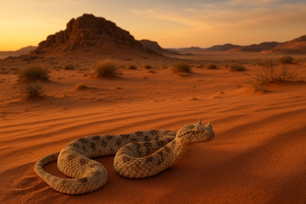 Hornviper in der Wüste
